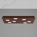 FABBIAN SUSPENSION LED QUARTER CARRÉE, BRUNE