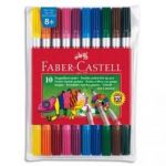 FABER CASTELL POCHETTE DE 10 FEUTRES DOUBLE POINTES (FINE & MOYENNE)
