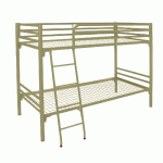 LIT SUPERPOSÉS ALBA MÉTAL 80X200 SOMMIER TREILLIS CACTUS - MANUTAN COLLECTIVITÉS