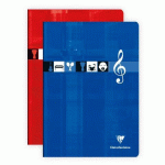 LOT DE 10 - CAHIER MUSIQUE & CHANT PIQUÉ A4 96 PAGES GRANDS CARREAUX COULEUR ALÉATOIRE - ASSORTIS