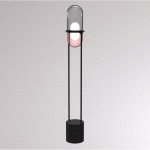 MOLTO LUCE PILLE LAMPADAIRE LED GRIS/ROSE
