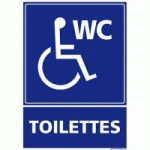 SIGNALÉTIQUE PMR WC TOILETTES HANDICAPÉS AU MUR - WATTELEZ