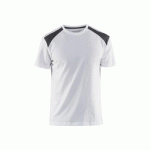 T-SHIRT DE TRAVAIL BICOLORE 100% COTON 3379 - BLANC ET GRIS FONCÉ - XXXXL BLAKLADER