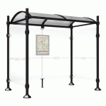 ABRI BUS 2.50 M PROVINCE 2 BARDAGES LAT. AGORA NOIR 9005 - PROCITY