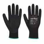 LOT DE 24 - PORTWEST A335 GANT DERMI-GRIP NPR15 NITRILE SABLÉ NOIR - TAILLE XXL - LA PAIRE
