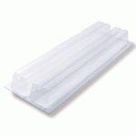 MOULE À BÛCHE RAINURÉE PVC 57 X 8 X 6 CM (VENDU PAR 10 PAIRES)