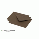 PAQUET DE 20 ENVELOPPES POLLEN 125X138MM 120G/M² - MARRON TAUPÉ - LOT DE 4