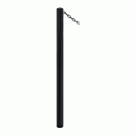 POTELET CARREFOUR Ø60 MM CHAINES 1 ANNEAU ZINC NOIR 9005 - PROCITY