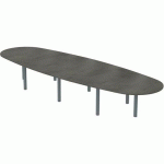 TAB. ELBIA 480X72X160CM 18/20 PERS.PLT 25MM BÉTON/ANTHR - MBA