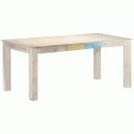 TABLE � D�NER BLANC 180X90X76 CM BOIS DE MANGUIER MASSIF - VIDAXL