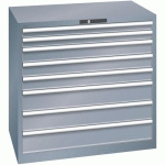 ARMOIRE 8 TIROIRS SÉRIE 78.294-CAPACITÉ 75KG-GRIS FONCÉ - LISTA