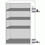 ARMOIRE SÉCURITÉ S-PHOENIX VOL.2-90 S90.196.120.FDAC BLANC - MANUTAN COLLECTIVITÉS