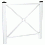BARRIÈRE PAGODE 1.08 M - 2 POMMEAUX NOIRS - ZINC BLANC 9010 - PROCITY