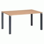 BUREAU DROIT L 140 CM CHÊNE CLAIR EXPRIM PIÈTEMENT MÉTAL ANTHRACITE