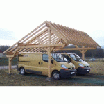 CARPORT LEMNO - SAPIN DU NORD - 3.90 X 5.00M - 19.70M² - LE3950ST - OPTION MONTAGE HABRITA