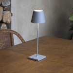 FARO BARCELONA LAMPE À POSER LED TOC CHARGEUR USB, IP54, GRISE