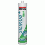 MASTIC SILICONE SANITAIRE MONOCOMPOSANT - 300 ML - SILIRUB+ S8800 - GRIS MOYEN SOUDAL
