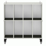 MEUBLE BAS SHIFT+ LANDSCAPE MÉLA POUR CARTABLES 8 CASES - GRIS ANDES - ARCTIQUE - MANUTAN COLLECTIVITÉS