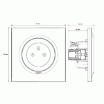 PRISE DE COURANT 2P+T DOOXIE SURFACE ONE BLANC - LEGRAND - 600735