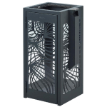 ROSSIGNOL CORBEILLE A POSER OU A FIXER BELLA ANTI-NUISIBLE 110 L ANTHRACITE MAT  - AVEC CENDRIER 1.5L ANTHRACITE MAT