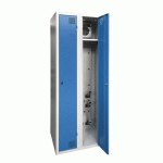 ARMOIRE SÉCHANTE IP 2 COLONNES À CLÉ BLEU CLAIR - MANUTAN COLLECTIVITÉS