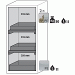 ARMOIRE SÉCURITÉ S-PEGASUS-90 S90.129.060.WDACR GRIS CLAIR - ASECOS