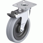 BLICKLE - ROULETTE PIVOTANTE À FREIN Ø 100MM BANDAGE CAOUTCHOUC SBR 70KG - LPA-VPA 100K-FI