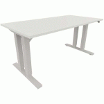 BUREAU RÉGLABLE HEAVY DUTY DOUBLE - 1930 MM - BLANC - ACTIFORCE