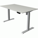 BUREAU RÉGLABLE MOVE 1 - ARGENT - 140X80 CM - GRIS CLAIR - KERKMANN