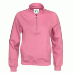 COTTOVER SWEATSHIRT COL ZIPPÉ UNISEX - CERTIFIÉ GOTS ROSE - TAILLE XXL