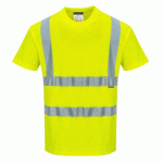 LOT DE 2 - PORTWEST S170 T-SHIRT HI-VIS MC COTON COMFORT JAUNE - TAILLE XXXL