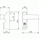 MODULE BÉQUILLE ET CYLINDRE IDEA BLANC - ISEO - 94011004T