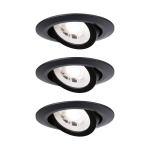 PAULMANN LAMPE ENCASTRÉE LED 93367 SET 3X4,8W NOIR