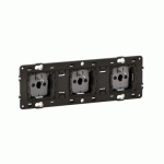 PRISE TRIPLE 3X2P+T 16A 250V PRÉCÂBLÉE À BORNES AUTOMATIQUES CÉLIANE LEGRAND