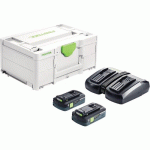 SET ÉNERGIE SYS AVEC 2 BATTERIES 18V 5,0 AH ET CHARGEUR TCL 6 DUO FESTOOL