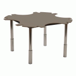 TABLE ERGO TECHNIC Ø140 RÉGL. COMPACT PIERRE LUNE/GRIS - SUNSET CREATION