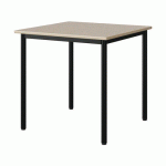 TABLE MALIBU 80X80 T6 4P ST ISOS BEIGE 1460/BEIGE NOIR 9005 - MANUTAN EXPERT