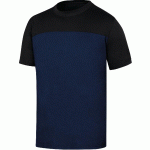 TEE-SHIRT 100% COTON GENOA2 BLEU MARINE/NOIR TL - DELTA PLUS - GENO2MNGT