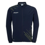 VESTE EVO WOVEN ENFANT - UHLSPORT - SCORE 26 BLEU MARINE/JAUNE FLUO