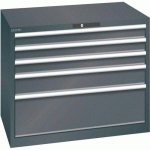 ARMOIRE 5 TIROIRS 1023X725X850MM-CAPACITÉ 75KG-NOIR - LISTA