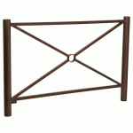 BARRIÈRE PROVINCE SIMPLE CROIX 1.57 M INOX ZINC MARRON 8017 - PROCITY