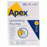 POCHETTES DE PLASTIFICATION A4 2 X 80 Μ BRILLANTES - BOITE DE 100