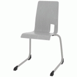 CHAISE COQUE SODA PIÈTEMENT LUGE ALU - GRIS/GRIS ARGILE - RODET