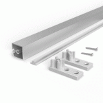 KIT DE TRAVERSES ALBEAM POUR MEUBLES DE CUISINE - À VISSER - ALU ET PLASTIQUE EMUCA