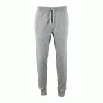 PANTALON PERSONNALISABLE HOMME EN COTON GRIS CHINÉ