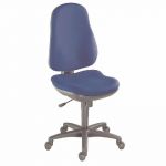 SIÈGE DE BUREAU À ROULETTES NOA - AJUSTABLE - EN TISSU - HAUTEUR DOSSIER 57 CM - COULEUR BLEU