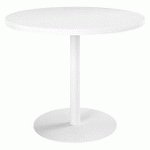 TABLE DE RÉUNION RONDE BLANC Ø 100 CM - PIÉTEMENT BLANC - ARCH