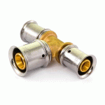 TÉ À SERTIR RÉDUIT 25-16-20 MM POUR TUBE MULTICOUCHE - G2F25047 MULTITUBO