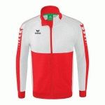 VESTE DE SURVÊTEMENT ENFANT - ERIMA - WORKER SIX WINGS ROUGE/BLANC