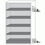 ARMOIRE SÉCURITÉ S-PHOENIX-90 S90.196.120.FDAS BLANC - ASECOS